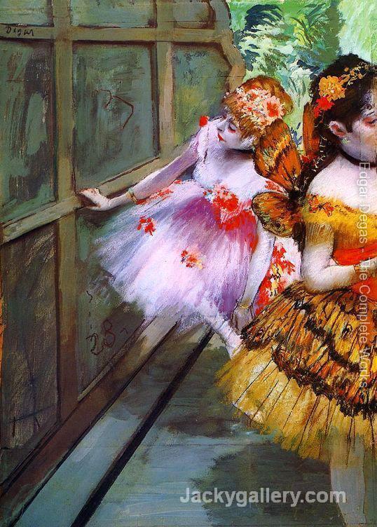 Ballet Dancers in Butterfly Costumes (detail) by Edgar Degas paintings reproduction